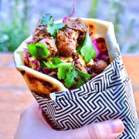 Zeus plant based lamb at Zeus Street Greek in Cannington