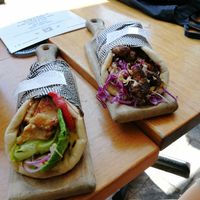 Chicken and lamb pitas at Zeus Street Greek in Cannington