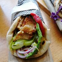 Pythagoras pita - chicken at Zeus Street Greek in Cannington