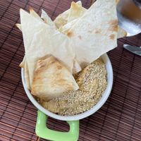 Hummus and pita  at Veggies in Tirana