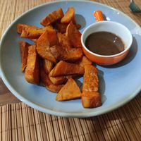 Sweet french fries at Veggies in Tirana