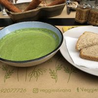 Spinach soup  at Veggies in Tirana