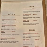 Menu at Veggies in Tirana