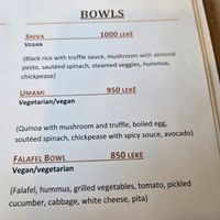 Bowls at Veggies in Tirana
