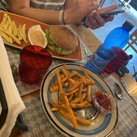 Healthy burger  at Veggies in Tirana