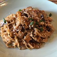 Asian pasta at Veggies in Tirana