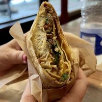 Our wrap was just so tasty   at Veggie D'Light in Toronto