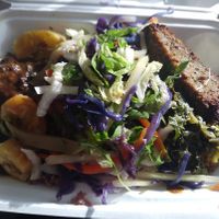 Large meal at Veggie D'Light in Toronto