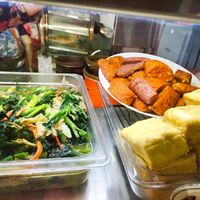 Veggies, otah and tauhu at Taste of Vegetarian in East Singapore