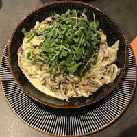 Mushroom tagliatelle from the Specials board   at The Crafty Crow in Gatehouse Of Fleet