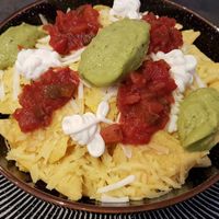 Vegan nachos at The Crafty Crow in Gatehouse Of Fleet