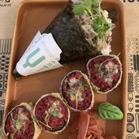 Hand roll at Yasai Natural Sushi in Rio De Janeiro