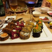 Super delicious vegan sushi combo at Yasai Natural Sushi in Rio De Janeiro