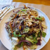 Yakisoba with tofu and vegetables at Yasai Natural Sushi in Rio De Janeiro