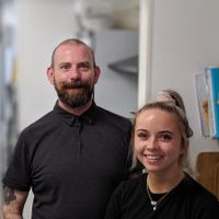 Kevin and Lucy working their foodie magic at Nourish in Teignmouth