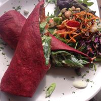 Refried bean wrap at Nourish in Teignmouth