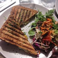 Mozzarella and pesto toastie at Nourish in Teignmouth
