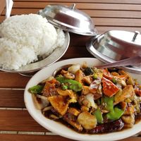 Hunan with tofu, dinner portion :-) at Fortune Chef in Caledonia