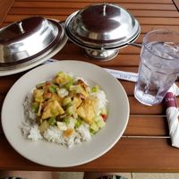 Vegan Tofu Almond Ding :-) at Fortune Chef in Caledonia