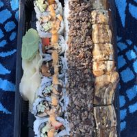 Spicy Shiitake, Magic Mushroom, Caterpillar Rolls at Wasabi Beach Sushi & Kitchen in Montauk