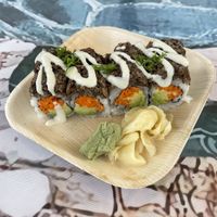 Magic mushroom roll  at Wasabi Beach Sushi & Kitchen in Montauk