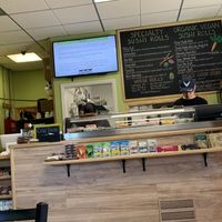 Counter and vegan menu at Wasabi Beach Sushi & Kitchen in Montauk