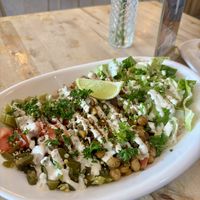 The Village Bowl on brown ricee  at Nourishmoi in Mississauga