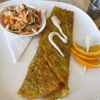 Chick pea omelettte  at Nourishmoi in Mississauga