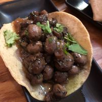 Mushroom & caramelised onion taco at Mexican Republic in Lorne