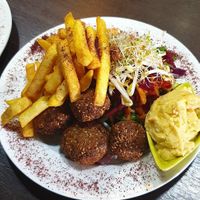 Falafels with chips at Future Cafe in Colac