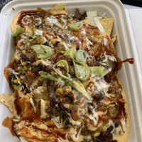 Delish nachos.  at Veggie Thumper - Food Truck in Des Moines
