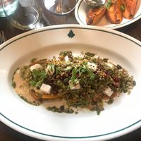 Roasted butternut with vegan feta at The Ivy Cafe in Richmond Upon Thames