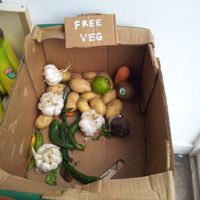 What a lovely touch. Food passed its best reclaimed and passed on for free.  at Zero Waste Market in Glasgow