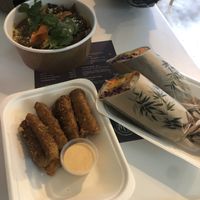 Truffle burrito & chicken Katso curry  #Veganuary at Let's Do Maki in London