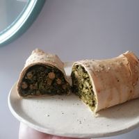 Moroccan roll (I think, or maybe it was the Bombay roll, we ordered one each) at Popina in London