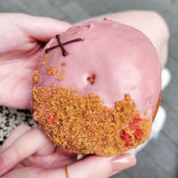 Pink guava and strawberry at Crosstown Doughnuts - Cannon St in London