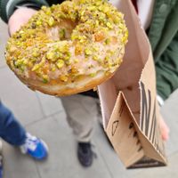 Biscoff doughnut at Crosstown Doughnuts - Cannon St in London