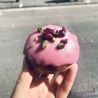 Pomegranate mini donut at Crosstown Doughnuts - Cannon St in London
