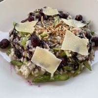 Asparagus and radicchio risotto - vegan  at U&Co. in Faro