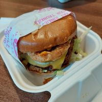 Kimchi burger at Wholesome Junkies in Manchester