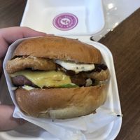 Truffle burger  at Wholesome Junkies in Manchester