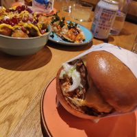 Kimchi chicken burger at Wholesome Junkies in Manchester