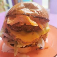 Kimchi chicken burger at Wholesome Junkies in Manchester