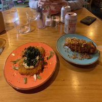 Pumpkin Katsu and Corndog  at Wholesome Junkies in Manchester