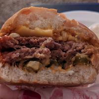 Damn, that's a tasty burger! Look how juicy!  #Veganuary at Wholesome Junkies in Manchester