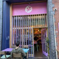 Front door #Veganuary at Wholesome Junkies in Manchester