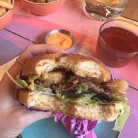 Truffle ‘beef’ burger  at Wholesome Junkies in Manchester