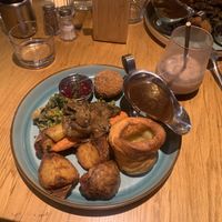 Vegan Sunday roast with lamb  at Wholesome Junkies in Manchester