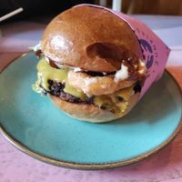 Truffle burger at Wholesome Junkies in Manchester