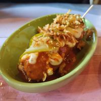 Corn dog at Wholesome Junkies in Manchester